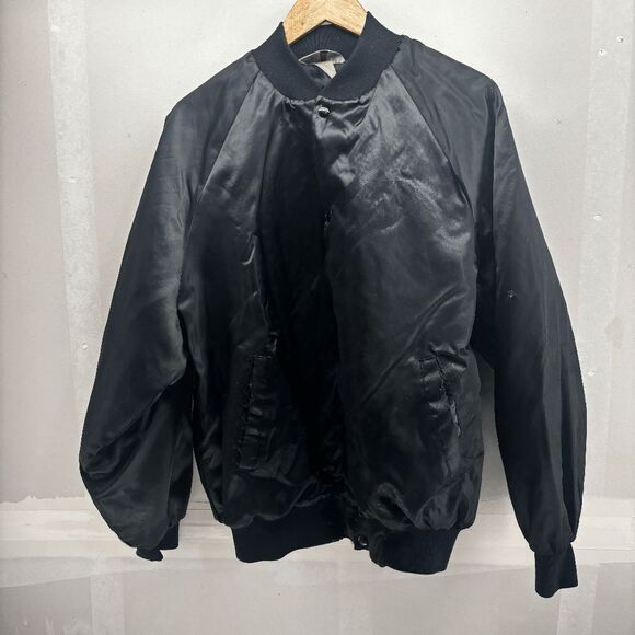 Vintage Snap-On Tools Satin Jacket XL West Ark Black Embroidered 80s USA MADE - Picture 3 of 9